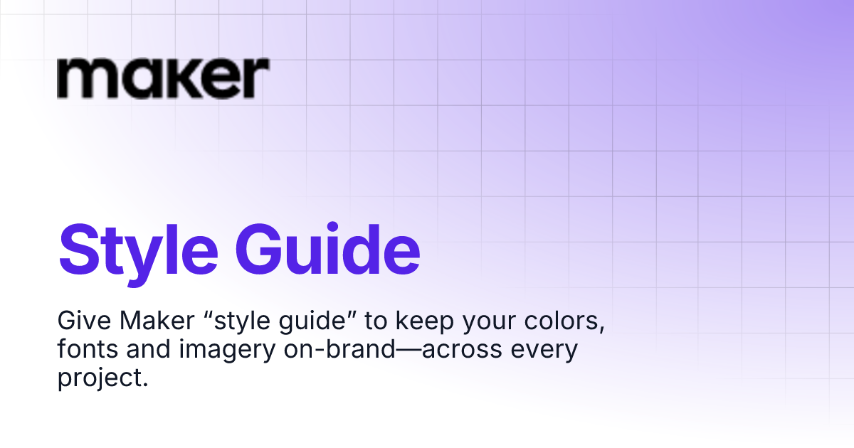 Style Guide | Maker Documentation